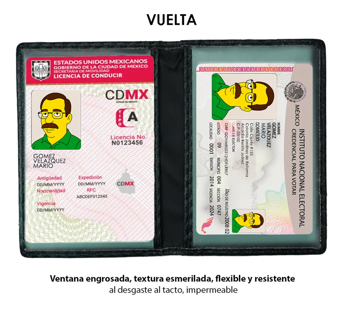 Cartera Slim Tarjetero Porta Licencia Antirrobo Rfid