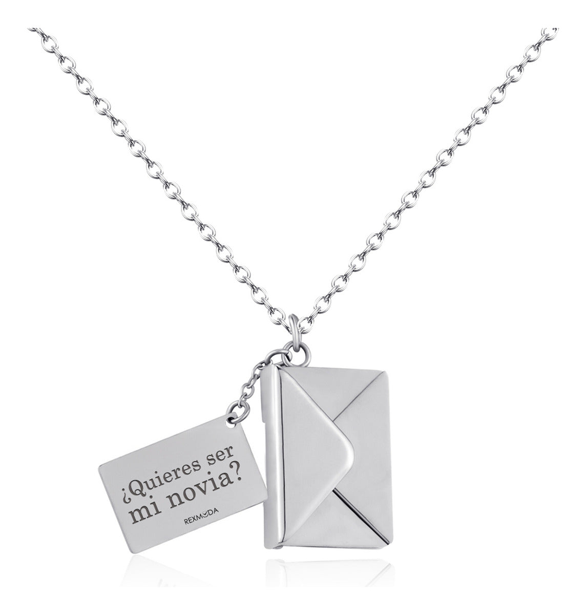 Collar Dije Sobre Mensaje Personalizado Jojeria Inoxidable