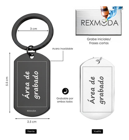 2x Llaveros Personalizado Parejas Aniversario Inoxidable