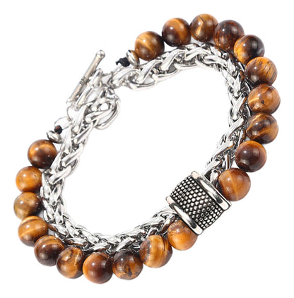 Soku Pulsera Suerte Poder Obsidiana Ojo De Tigre Natural