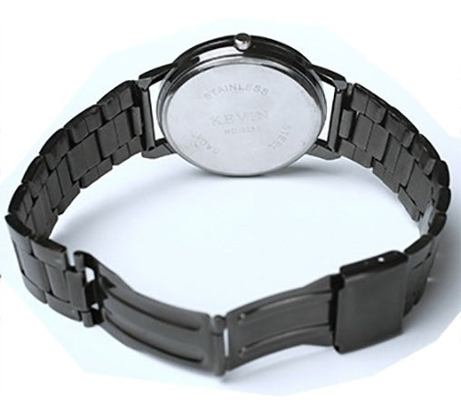 Reloj Acero Negro Marca Kevin Hombre Moda Caballero B157