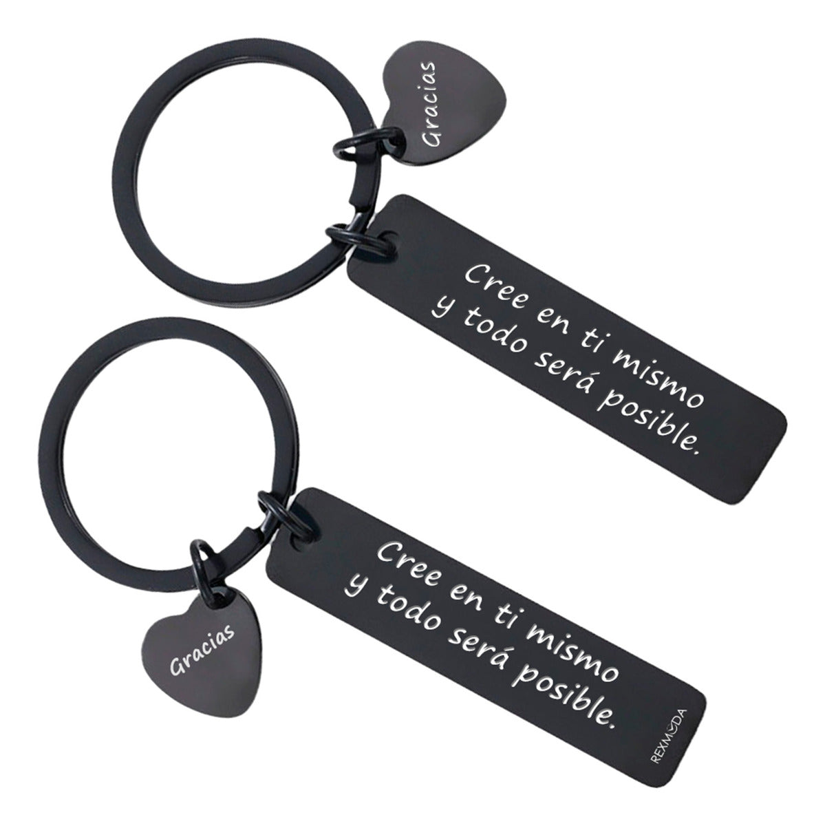 Llaveros Pareja Personalizado Acero Inoxidable Corazon