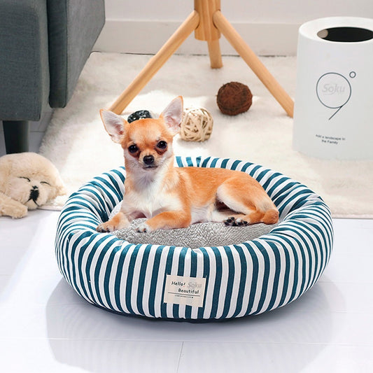 Cama Nido Perro Gato Firme Extra Suave Cojin Extraible Lino