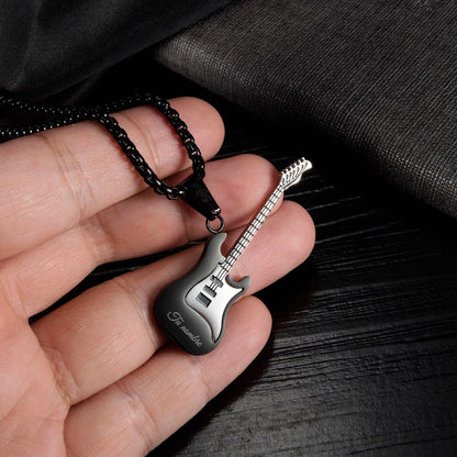 Soku Collar Personalizada Guitarra Música Acero Titanio