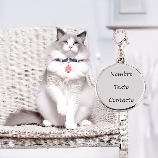 Soku Placa Personalizada Perro Gato Tag Inoxidable