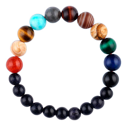 2 Pulseras Planetas Sistema Solar Ajustable Cuarzos Universo
