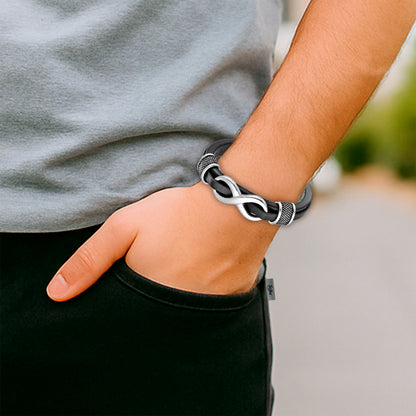 Soku Pulsera Personalizada Inoxidable Infinito G Micro Piel