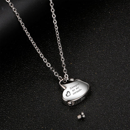 Soku Dije Relicario Corazón Personalizado Acero Inoxidable