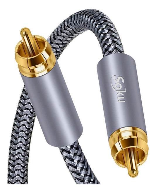 Soku Cable Audio Rca A Rca Coaxial Blindado Video Av Hifi
