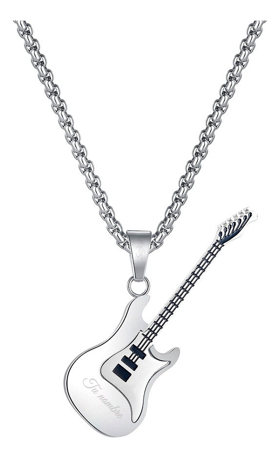 Soku Collar Personalizada Guitarra Música Acero Titanio