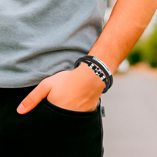 Soku Pulsera Personalizada Balon Futbol Inoxidable Premium