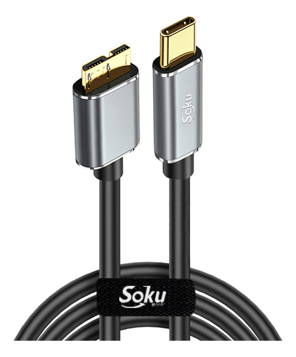Soku Cable Disco Duro Usb 3.0 Tipo C A Micro B Rapido 5gbps