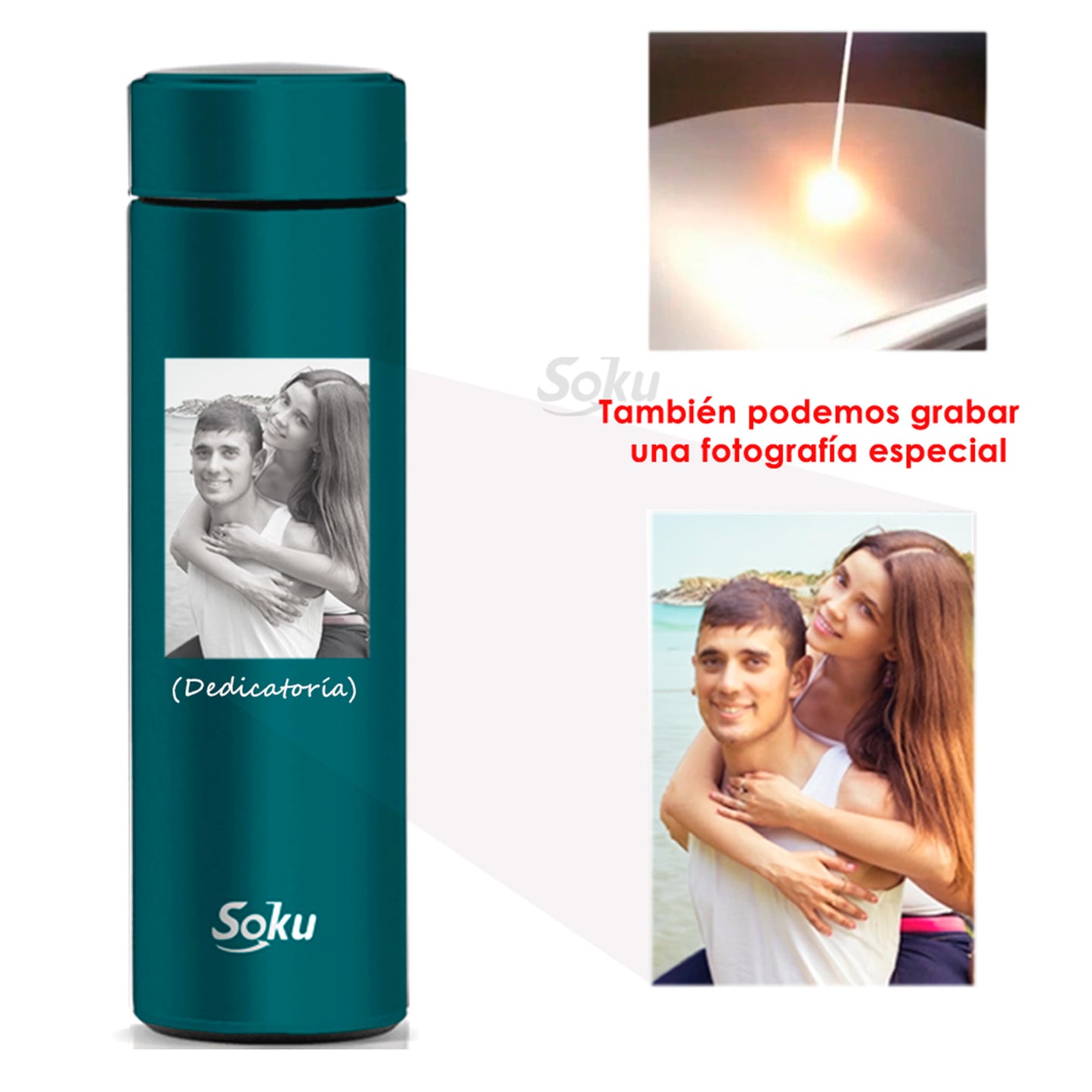 Soku Termo Personalizada Inteligente Touch Acero Inoxidable