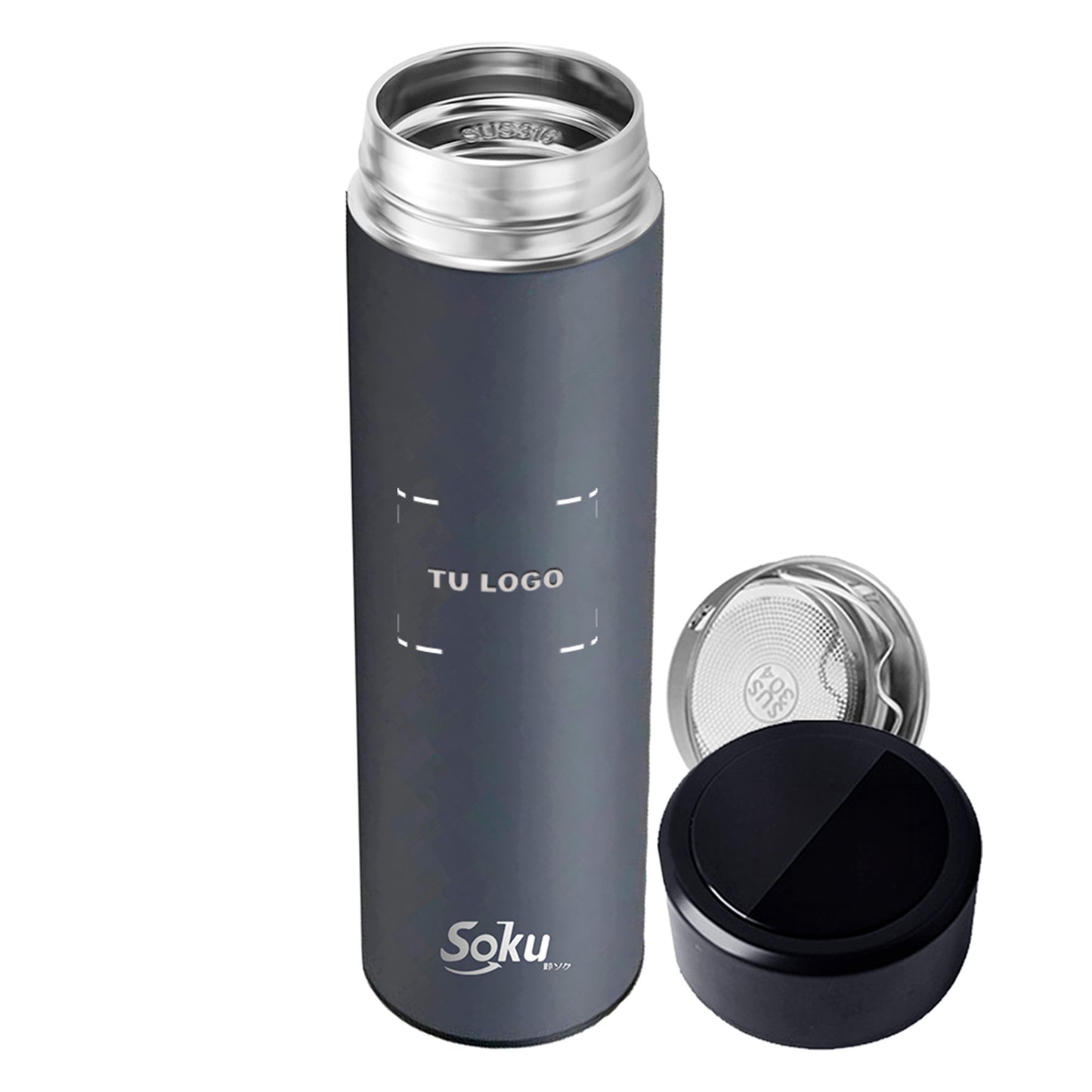 Soku Termo Personalizada Inteligente Touch Acero Inoxidable