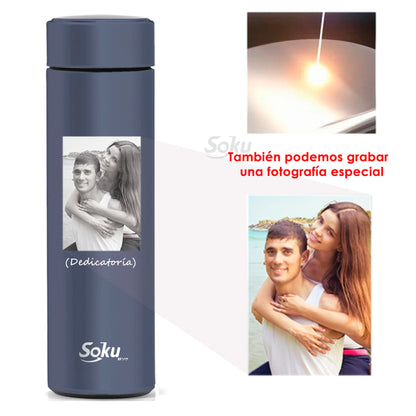 Soku Termo Personalizada Inteligente Touch Acero Inoxidable