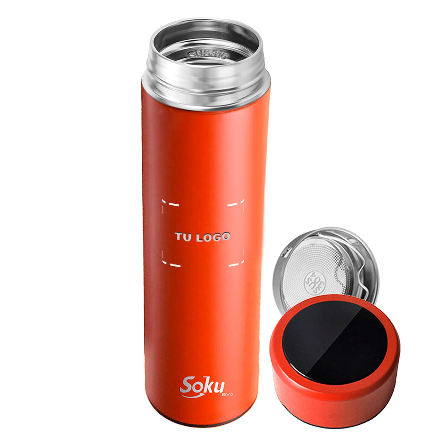 Soku Termo Personalizada Inteligente Touch Acero Inoxidable